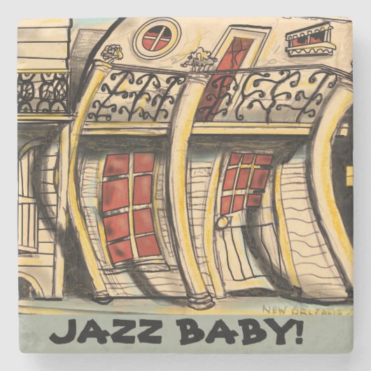 DESSOUS-DE-VERRE EN PIERRE BÉBÉ DE JAZZ (Devant)