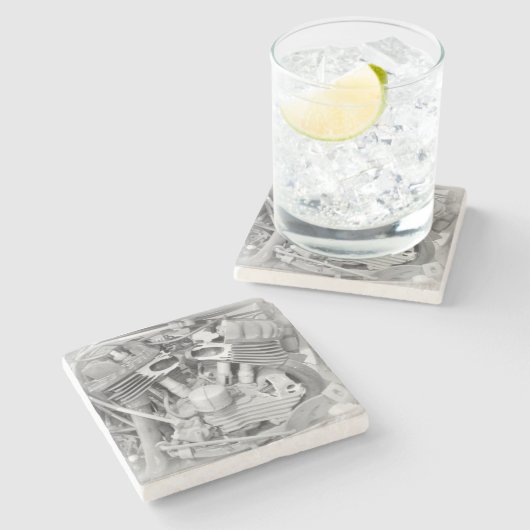 Dessous-de-verre En Pierre Beer Motorcycle Coaster 18 (Côté)