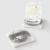 Dessous-de-verre En Pierre Beer Motorcycle Coaster 6 (Côté)