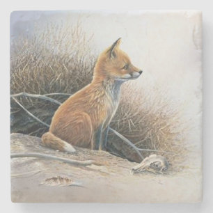 Dessous-de-verre En Pierre Belle Art Little Fox