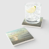 DESSOUS-DE-VERRE EN PIERRE BELLE CONCEPTION DE SUNRISE JOHN 3:16 (Côté)