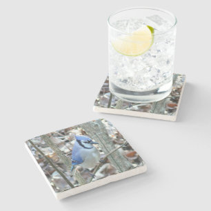 Dessous-de-verre En Pierre Belle Jay Bleu