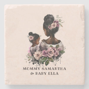 Dessous-de-verre En Pierre Belle mère et fille noire (7)