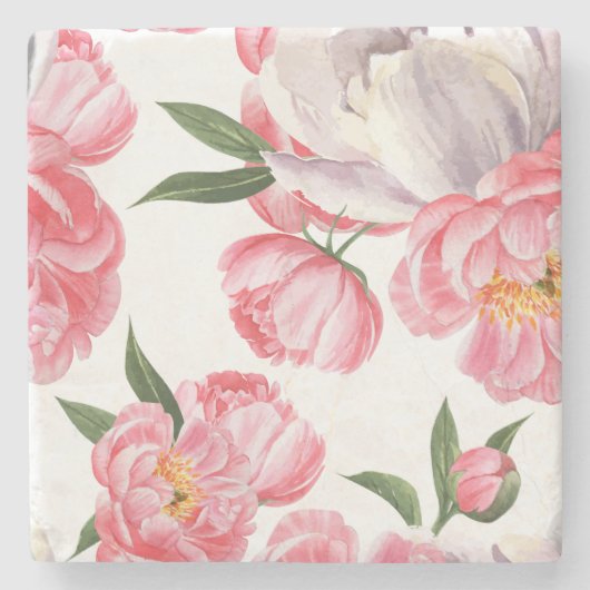 Dessous-de-verre En Pierre Belles Roses (Devant)