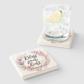 Dessous-de-verre En Pierre Bénissez votre coeur (Côté)