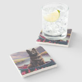 Dessous-de-verre En Pierre Berger belge sur une pagaie : une aventure Pittore (Côté)