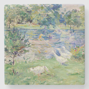 Dessous-de-verre En Pierre Berthe Morisot - Jeune fille dans un bateau avec d