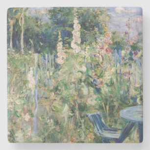 Dessous-de-verre En Pierre Berthe Morisot - Roses Trémières / Althées