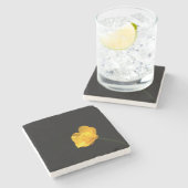 Dessous-de-verre En Pierre Beurre Castère à fleurs (Côté)