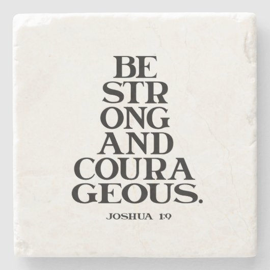 Dessous-de-verre En Pierre Bible verse Joshua (Devant)