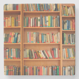 Dessous-de-verre En Pierre Bibliothèque Livres Librairie Vêtements de livres 