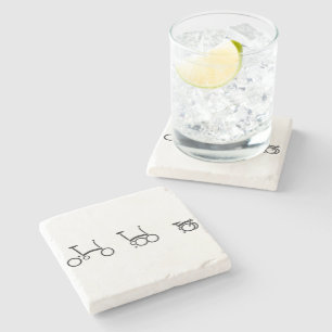 Dessous-de-verre En Pierre Bicyclette se pliante de vélo de Brompton