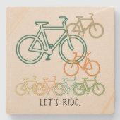 Dessous-de-verre En Pierre Bicyclettes à vélo (Devant)
