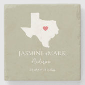 Dessous-de-verre En Pierre Bienvenue au Texas Wedding Party Custom (Devant)