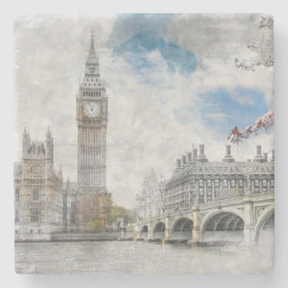 Dessous-de-verre En Pierre Big Ben, Londres, Royaume-Uni