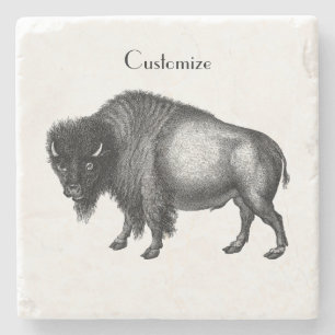 Dessous-de-verre En Pierre Big Bison Buffalo Thunder-Cove
