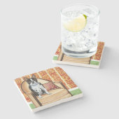 Dessous-de-verre En Pierre Biscuit d'Oreo Boston (Côté)