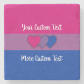 Dessous-de-verre En Pierre Bisexualité drapeau de fierté avec dessous de verr (Devant)