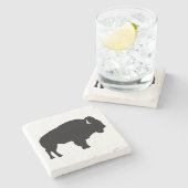 Dessous-de-verre En Pierre Bison américain (Côté)