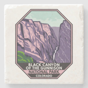 Dessous-de-verre En Pierre Black Canyon Of The Gunnison National Park Vintage