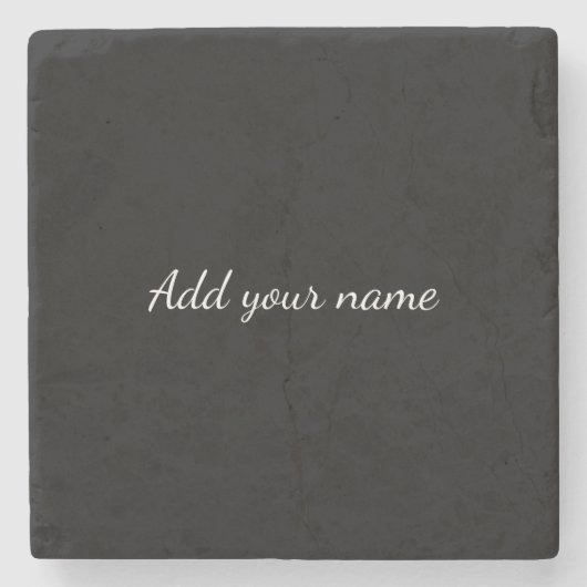 Dessous-de-verre En Pierre Black solid add name text here throw pillo (Devant)