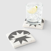 Dessous-de-verre En Pierre Black White Deco (Côté)