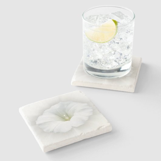 Dessous-de-verre En Pierre blanc et gris (Côté)