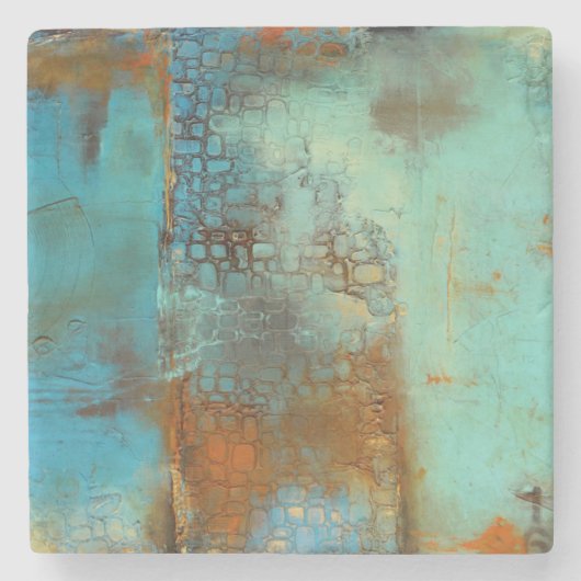 Dessous-de-verre En Pierre Bleu deja (Devant)