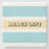 Dessous-de-verre En Pierre Bleu Et Jaune (Devant)