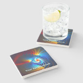 Dessous-de-verre En Pierre Bleu gravitationnel (Côté)