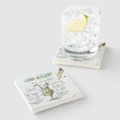 Dessous-de-verre En Pierre Bleu Hawaï (Côté)