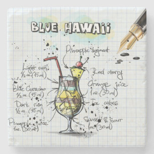 Dessous-de-verre En Pierre Bleu Hawaï