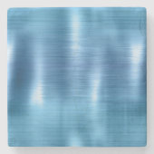 Dessous-de-verre En Pierre Bleu métallique Aqua (Devant)