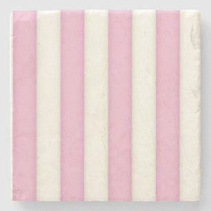 Dessous-de-verre En Pierre Bleu pâle et rayures d'ivoire