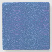 Dessous-de-verre En Pierre Bleu simple (Devant)