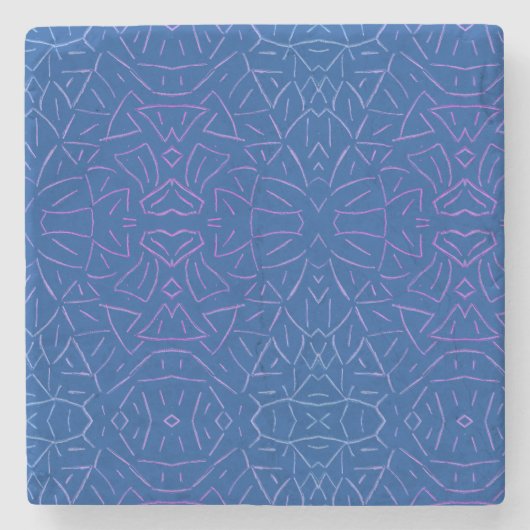 Dessous-de-verre En Pierre Bleu simple (Devant)