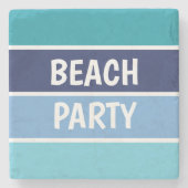 Dessous-de-verre En Pierre Blue Beach Party (Devant)