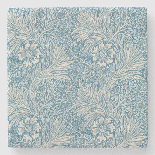 Dessous-de-verre En Pierre Blue Marigolds (par William Morris) (Devant)