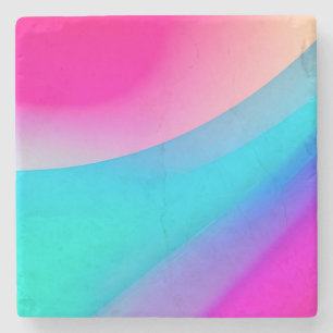Dessous-de-verre En Pierre Blue pink ombre watercolor abstract pastel 