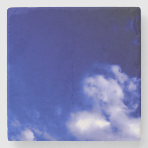 Dessous-de-verre En Pierre Blue Sky Unique Chic Moderne Minimal