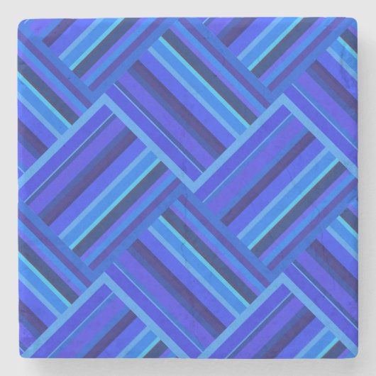 Dessous-de-verre En Pierre Blue stripes (Devant)