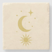 Dessous-de-verre En Pierre Blush céleste (Devant)