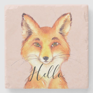 Dessous-de-verre En Pierre Blush Hello Fox