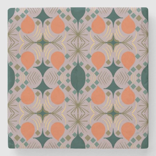 Dessous-de-verre En Pierre Boho Géométrique Diamant Violet (Devant)