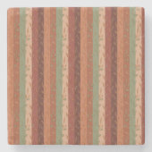 Dessous-de-verre En Pierre Boho Leaf Motif Rustic Home Décor (Devant)