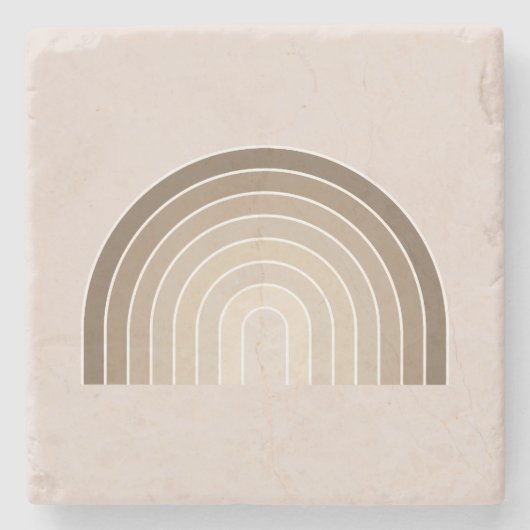 Dessous-de-verre En Pierre Boho Rainbow Olive Earth Tons (Devant)