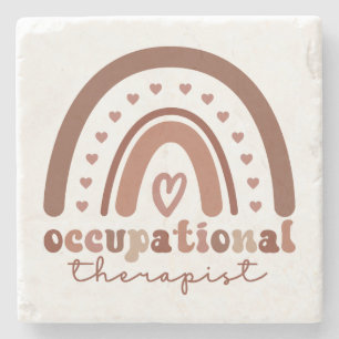 Dessous-de-verre En Pierre Boho Rainbow OT ergothérapeute