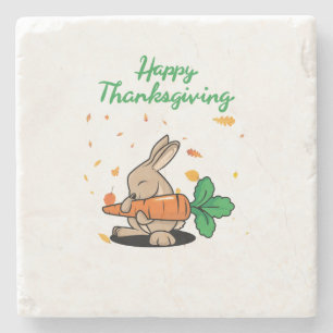 Dessous-de-verre En Pierre Bon thanksgiving Funny Lapin