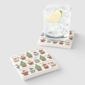 Dessous-de-verre En Pierre Bonbons de Noël (Côté)