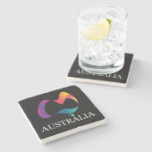 Dessous-de-verre En Pierre Bonne fête australienne (Côté)